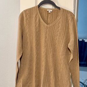 Talbots Camel Knit Sweater
